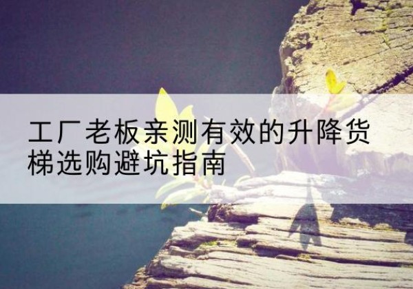 思南升降货梯怎么选-工厂老板亲测有效的升降货梯选购避坑指南
